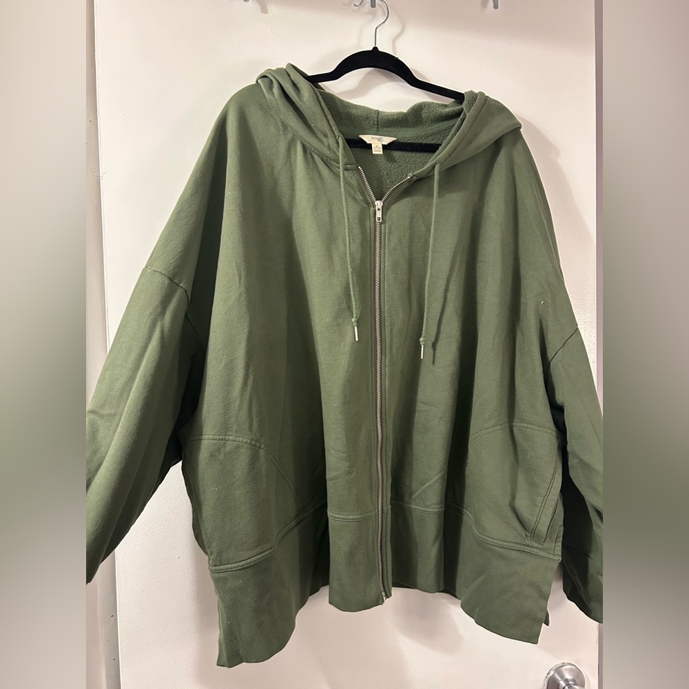 Plus size zip up hoodie